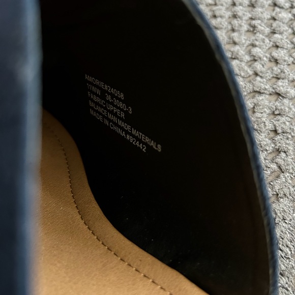 Comfort View Blue Suede Slip On Mules - Amorie Style - Picture 3 of 4